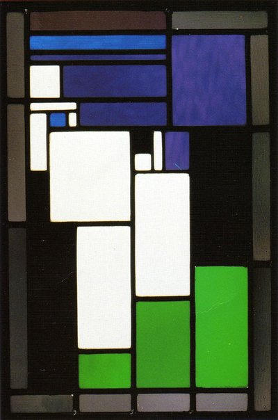 Stained-glass Composition Female Head by Theo van Doesburg